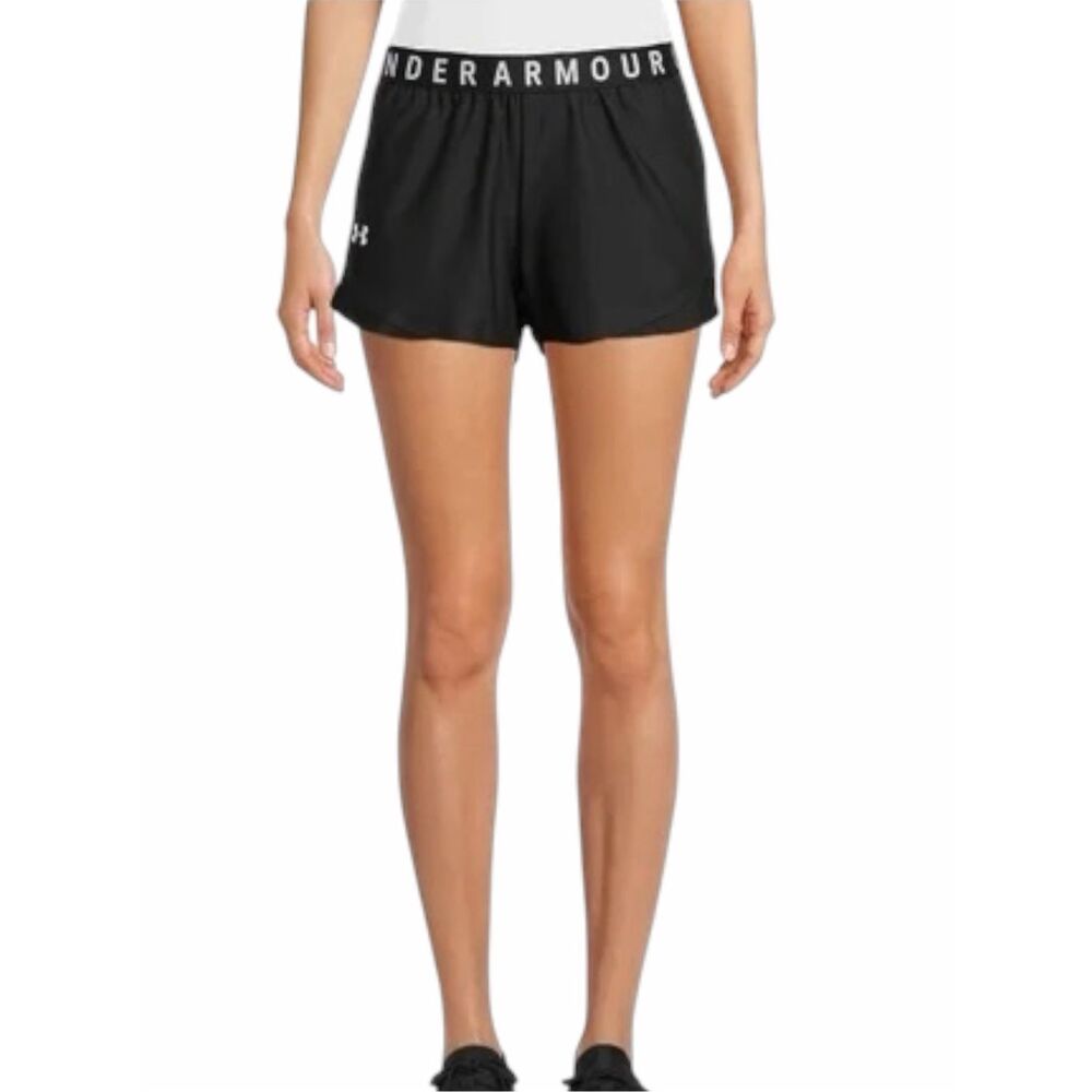 UNDER ARMOUR Play Up 3.0 HeatGear Black Athletic Running Shorts Medium